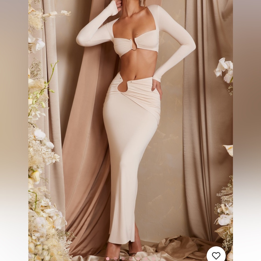 Long Sleeved ruched Two Piece Set